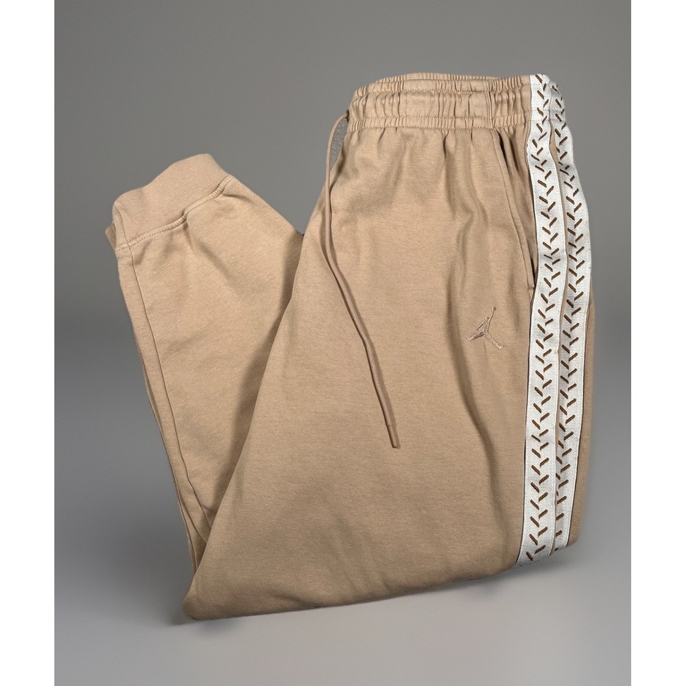 Jordan Flight MVP Fleece Pants Men XL Legend Brown Sail FN6356-244